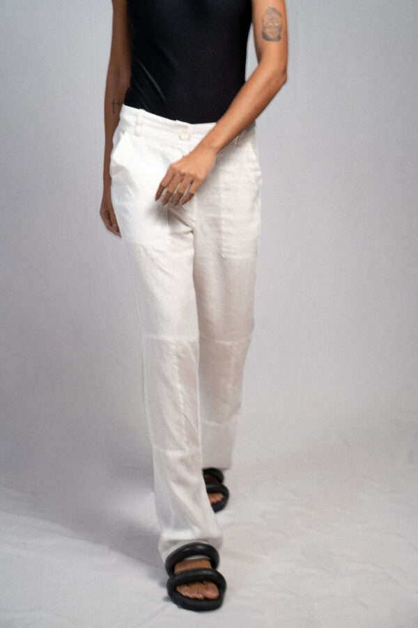 CALÇA WIDE LEG - LINHO PURO BRANCO